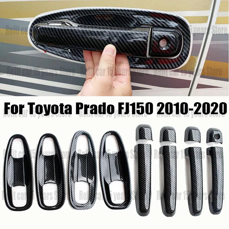 Для Toyota Land Cruiser Prado FJ150 2010- 2019 - 2022 ABS хромированная крышка дверной ручки отделка 8 шт.
