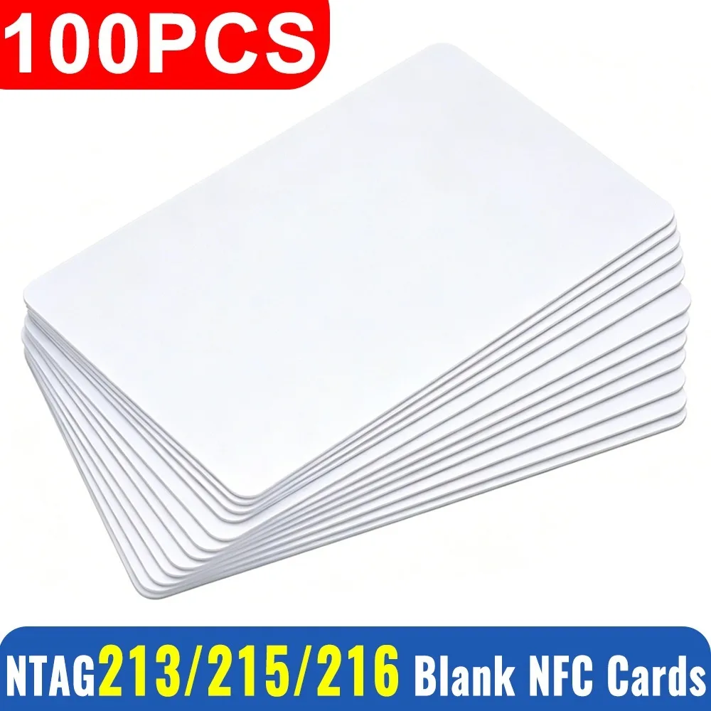 Фото 100/50/30/2 шт. NFC-карты Ntag216 Ntag215 Ntag213 белого цвета, метки ISO14443A, RFID-карты с чипом Ntag 213 для всех телефонов с поддержкой NFC №1