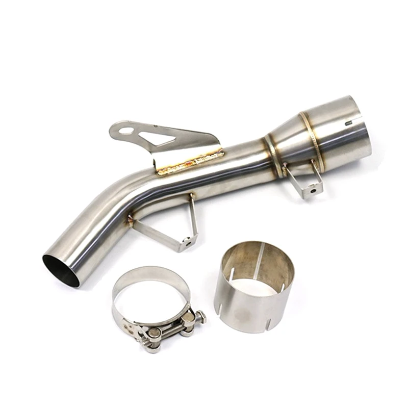 

Motorcycle Exhaust Mid Connect Pipe Slip On Muffler For Kawasaki Z900