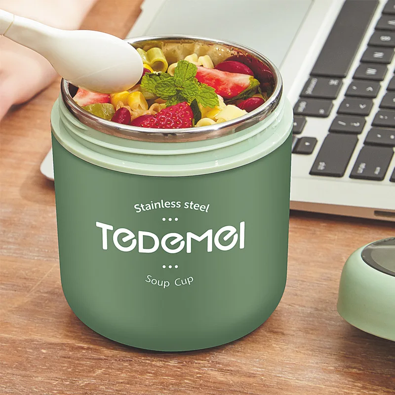 Двойная Изолированная чашка для супа завтрака и молока портативная мини-чашка