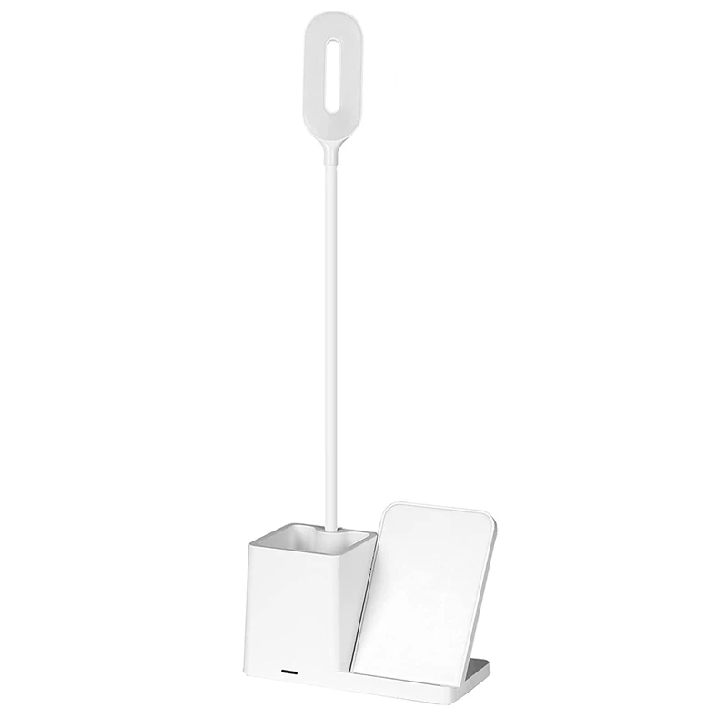 

HOT SALE Wireless Charging Desk Lamp With Pen Holder Phone Stand Flexible Gooseneck Reading Bedside Light For Home Office Travel