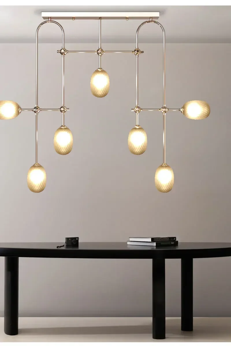 Роскошная Современная Золотая люстра с разными головками и стеклянными шариками