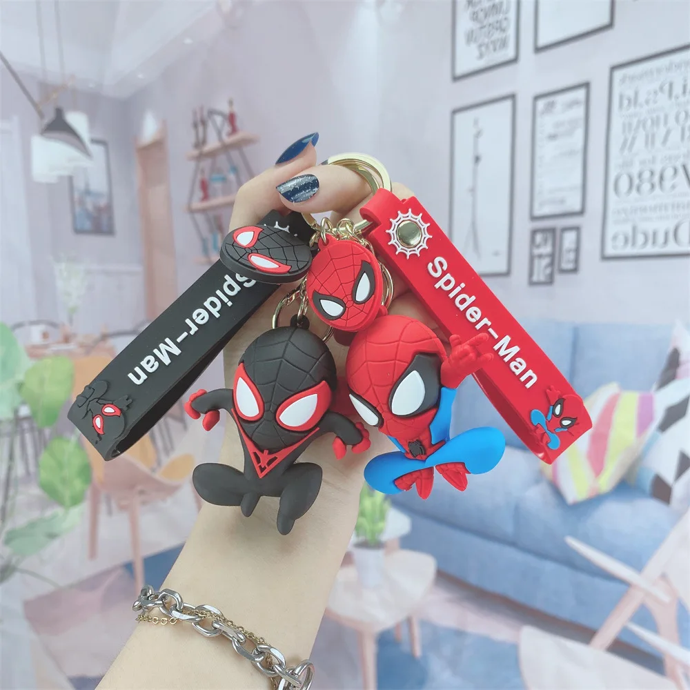 

New Creative Marvel Hero Keychain Cartoon Doll Car Keychain Pendant Anime Jewelry Small Gift