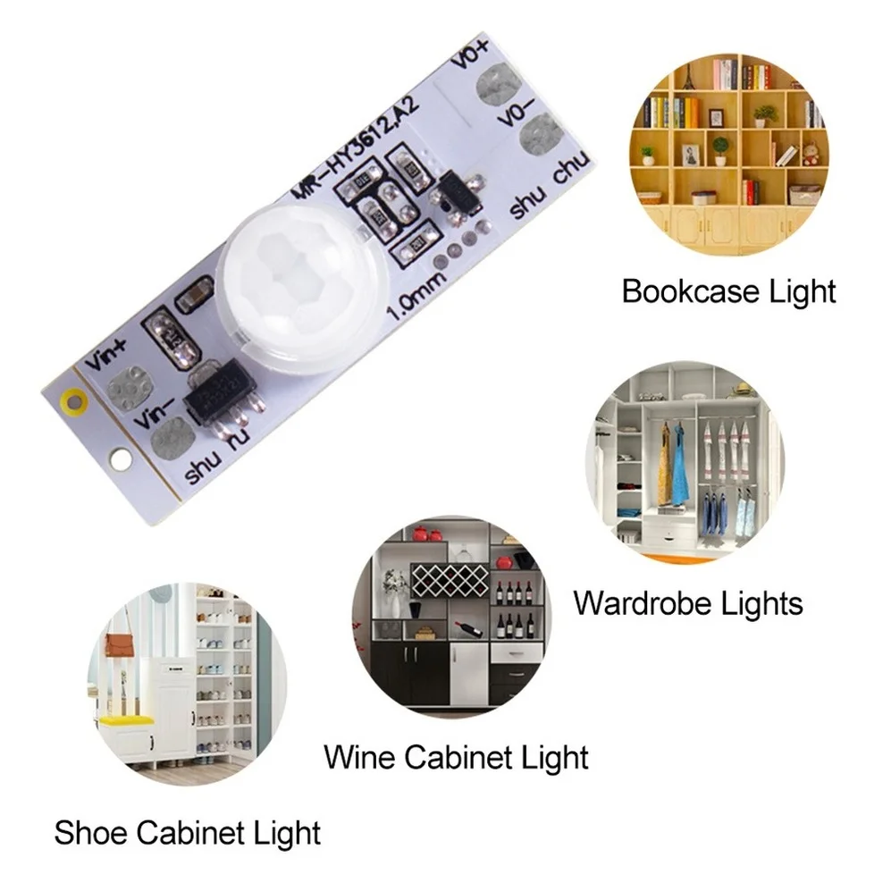 DC 12V 24V Ceiling PIR Motion Sensor Switch Module 3A IR Infrared Induction Body Detector Controller for LED Light |