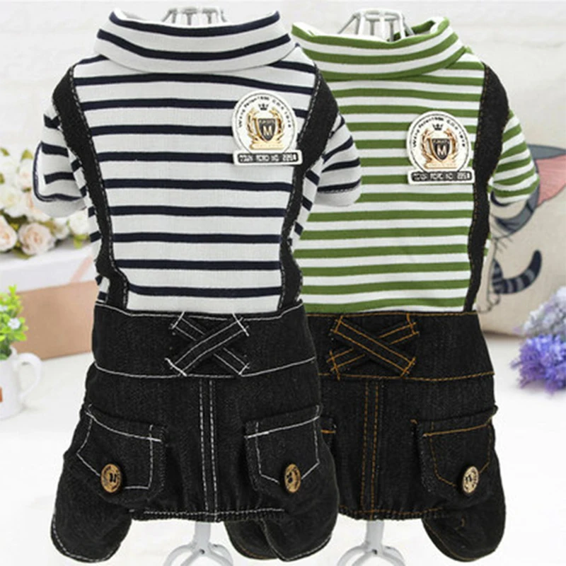 

Dog clothes pet clothes dog spring, summer and autumn Korean alphabet four legged collar Teddy puppy clothes