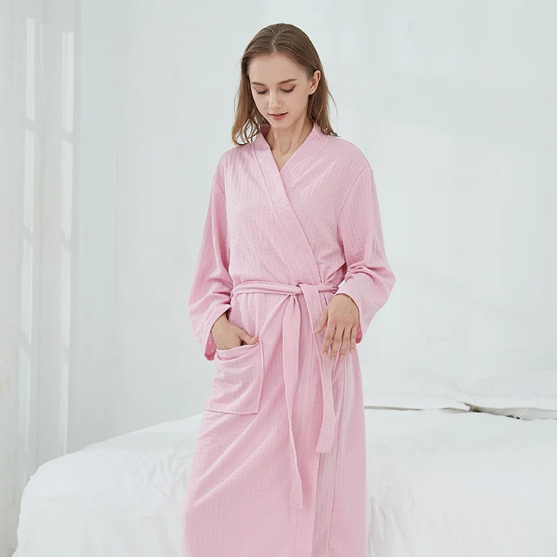 Casual Matching Couples Nightgown For Women/Man White Elastic Nightdress Women's Modal V-Neck Full Sleeve Belt Nightwear Fashion
