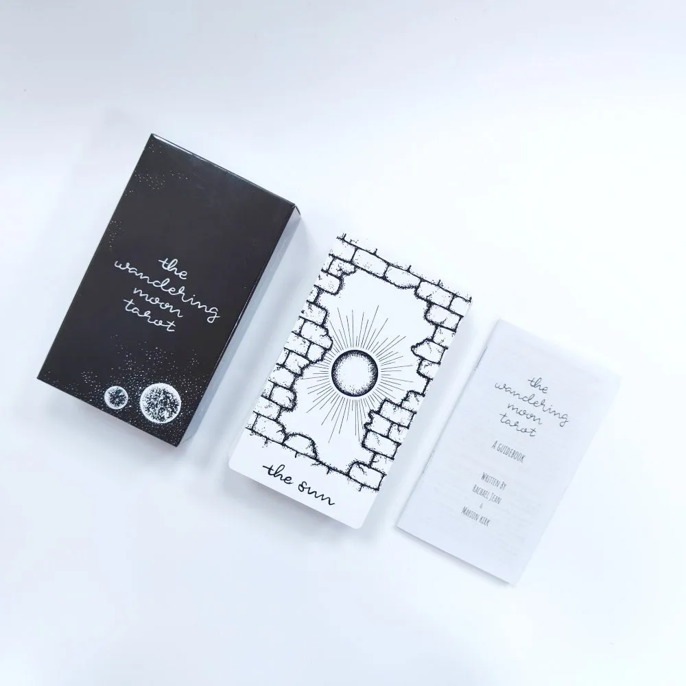 

12x7 см тамо-Луна, колода Таро, 78 карт с бумажным руководством, современный Таро ведьмы, приспособление для колдуна для алтаря