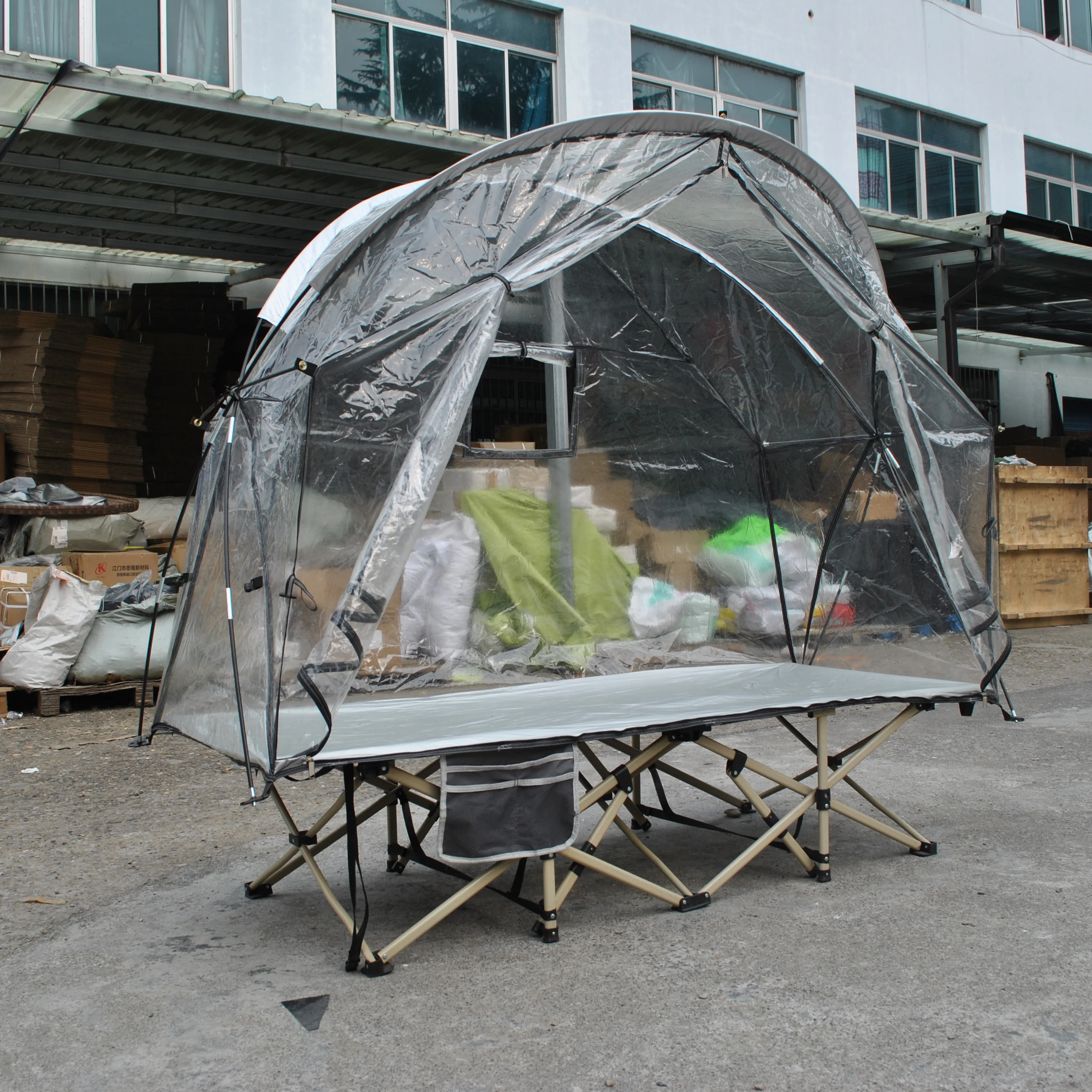 1-местная палатка из ПВХ для открытого земли спальной кровати кроватки уличная со