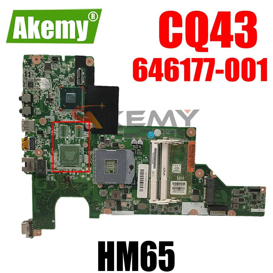 646177-001 CQ43 placa base HM65 para HP CQ43 CQ57 430, 431, 435, 630, 635 placa base de computadora portátil