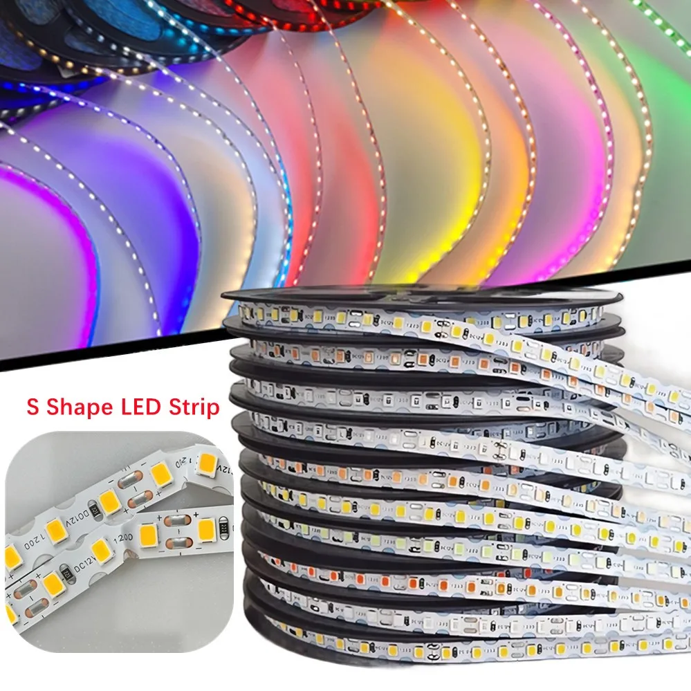 Фото Гибкая светодиодная лента S-образной формы, ширина 6 мм, 2835 SMD LED, 120 светодиодов/м, для самостоятельного изготовления неоновых вывесок и букв, 13 цветов, 1м-50м №2