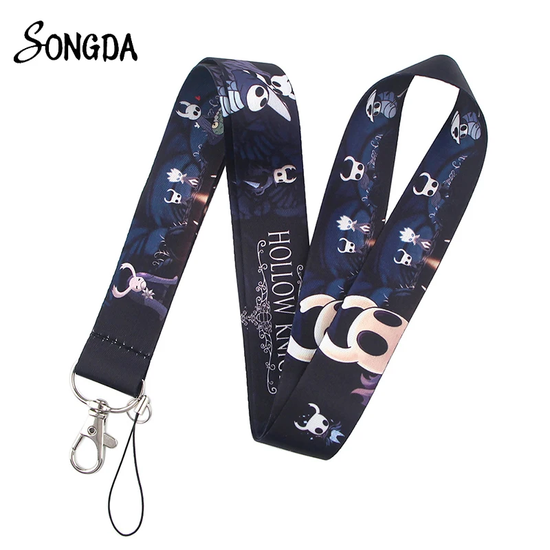 

Game Hollow Knight Lanyards Ribbon Keychains Protagonist Cartoon Figures Neck Rope Straps KeyHook Carabiner Clips Jewelry Gifts