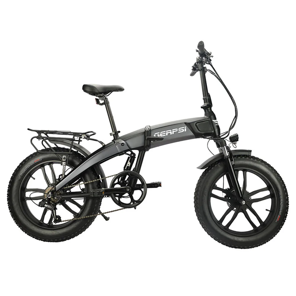 

Foldable Electric Bicycle Bold Shock Absorption With Dual Disc Brakes Larger Skid Resistant Tires Led Headlight Design E Bike