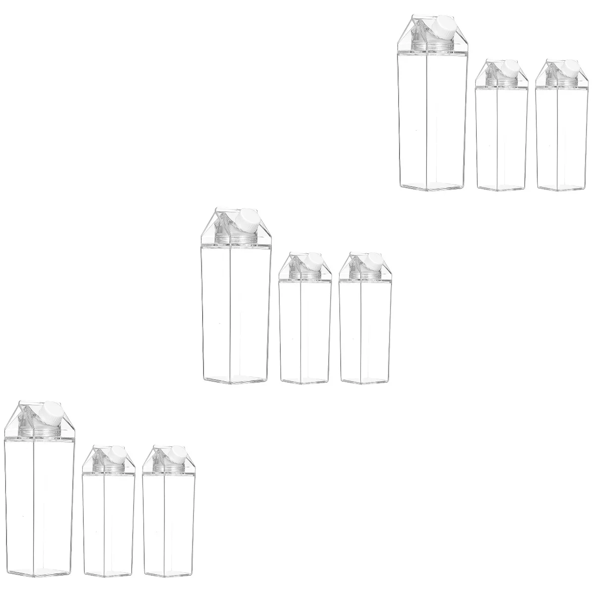 

9 шт., многофункциональные прозрачные бутылки для молока, 20, 7 х6х6 см