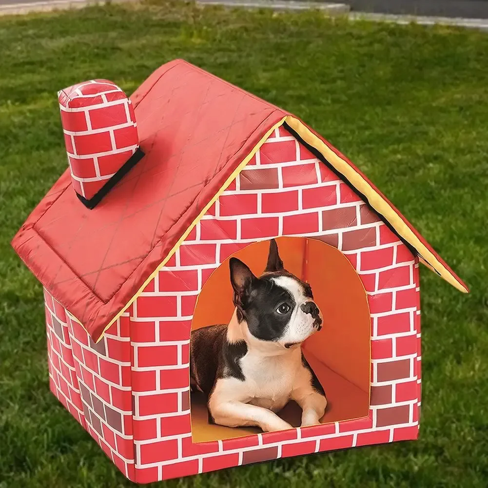 

Warm Portable Outdoor Cat Nest Tent, Foldable Winter Thickened Pet House Bed Tent Bed Puppy Kennel for Pets