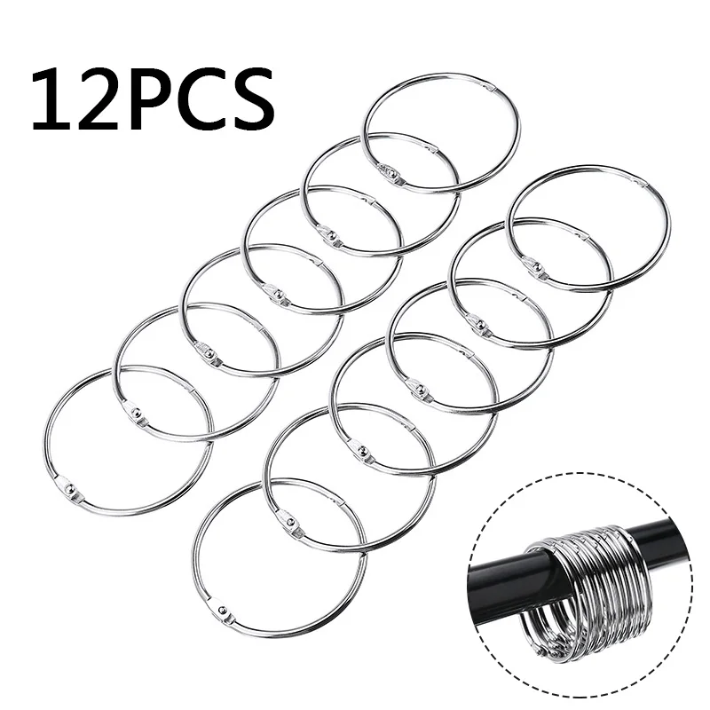 

50 Mm Durable Round Hooks Rings Curtain Hooks Stainless Steel Anti Rust Shower Curtains Glide Hooks Rings Bathroom Accessories