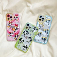 bandai cute cartoon powerpuff girls phone cover for iphone 11 12 pro 13 pro max 7 8 plus xr x xs max case