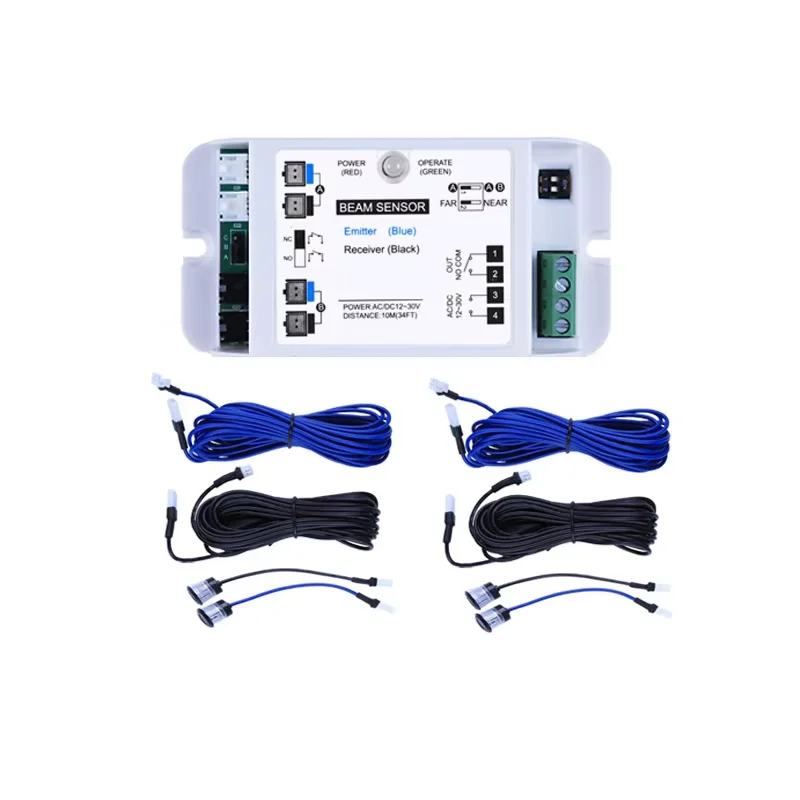 

Одиночный двойной белый луч фотоэлектрического датчика детектора луча 10 м/30 футов расстояние для автоматических дверей