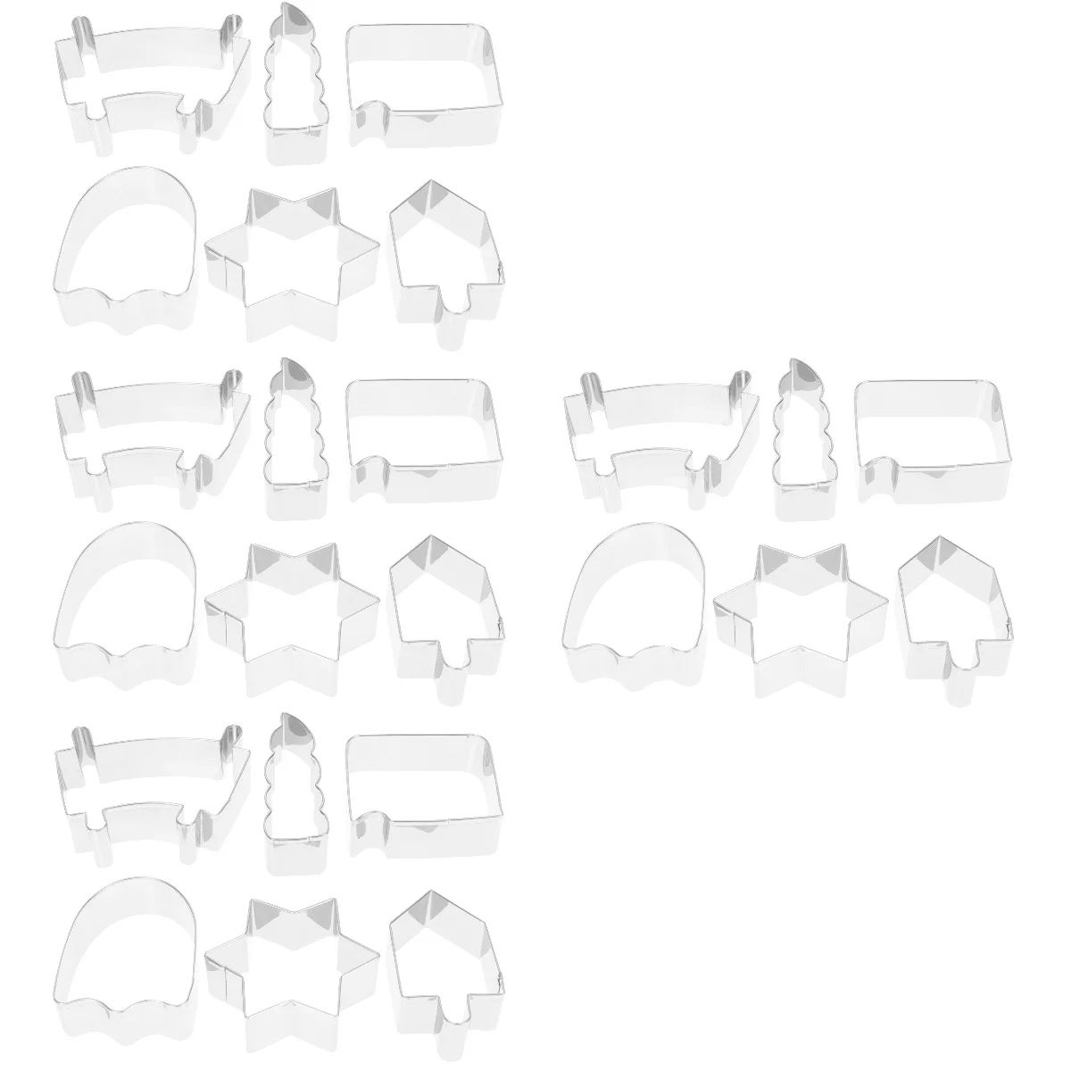 

24 Portable Decorative Cartoon Metal Cookie Metal Cookie Molds for Kitchen Home DIY
