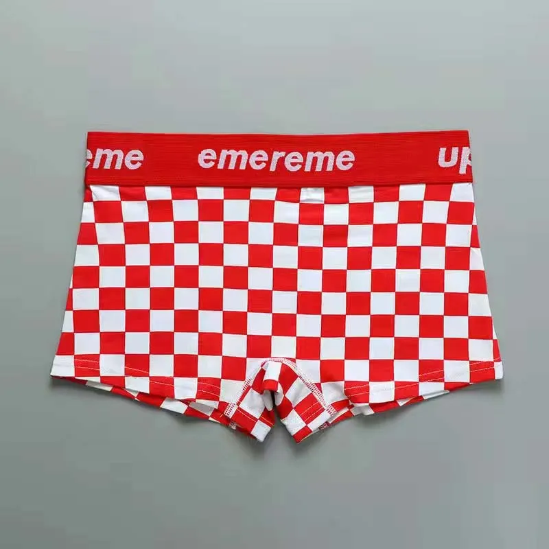 

3PC/Lot Underwear Men Boxer Shorts for Men Panties Boxe Grid Shorts Underpants Natural Cotton High Quality Sexy without Box