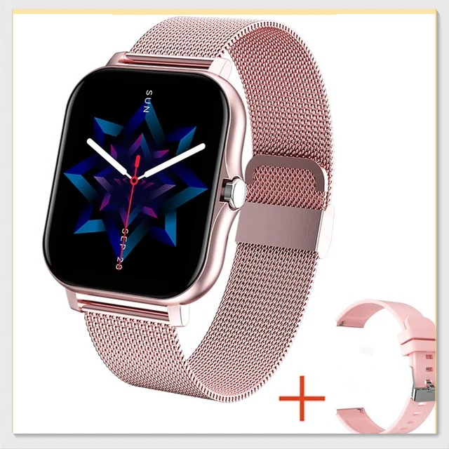 

Smart Watch Men 1.69" Full Touch Screen Heart Rate Fitness Tracker Ladies Watch Bluetooth Call Smart Clock for Android IOS