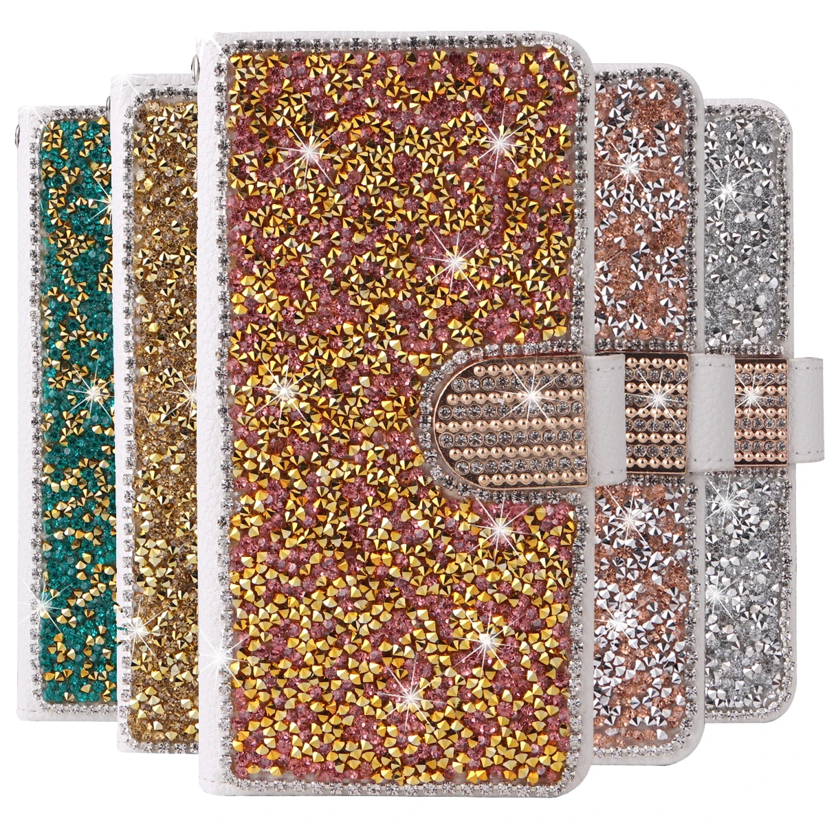 

Чехол-книжка для Samsung, S22 Ultra, S20 FE, S21 Plus, A13, A33, A53, A21S, A32, A52S, A73, A22, с блестками, отделением-бумажником, подставкой