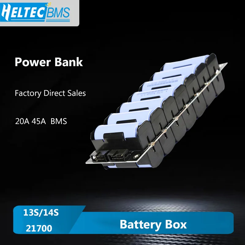 Блок питания 48 В, настенный держатель аккумулятора 21700, блок аккумуляторов 48 В, литиевый стабилизатор, печатная плата 13s 14s 20A 45A, чехол для аккумулятора BMS, коробка для хранения 21700 
