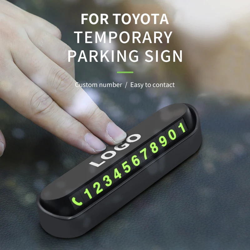 

Car Ornaments Temporary Parking Cards Phone Number Card For Toyota Corolla 2022 Chr Yaris Auris Rav4 Avensis T25 Car Accessories