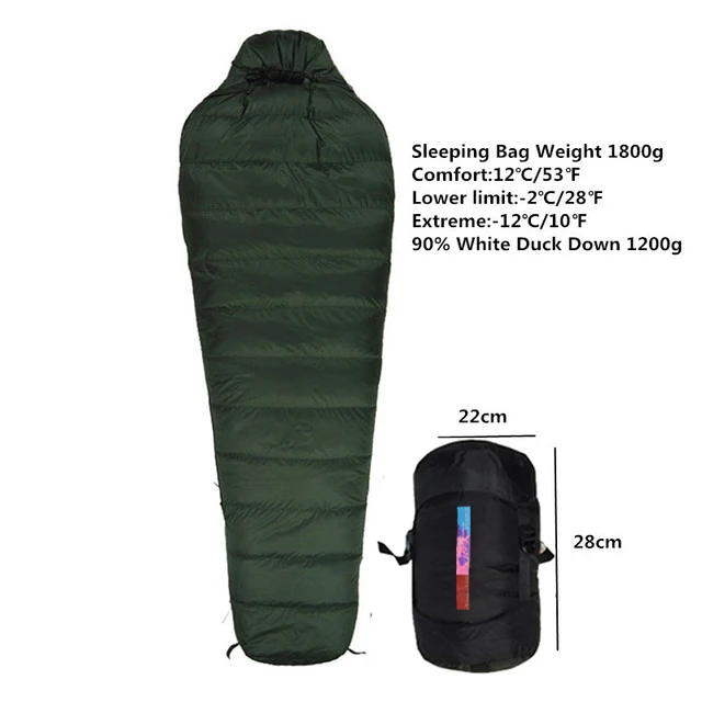 

Мягкий спальный мешок с утиным пухом, сохраняющий тепло, зимний спальный мешок для кемпинга, для мам, для путешествий, пешего туризма, толщин...