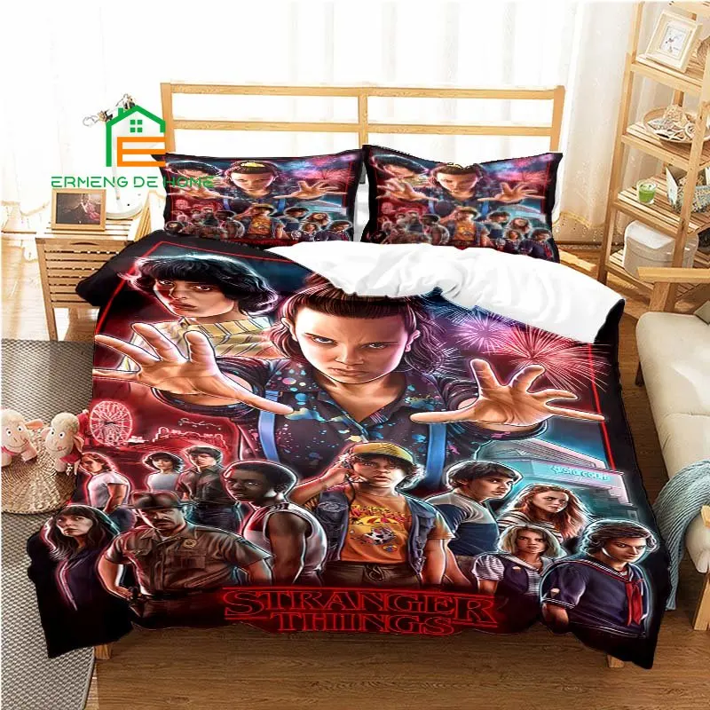 

3D Printing Hotmovie Strange Things Pattern Duvet Cover Set Pillowcase Bedding Set AU,EU,US Size for Bedroom Decor