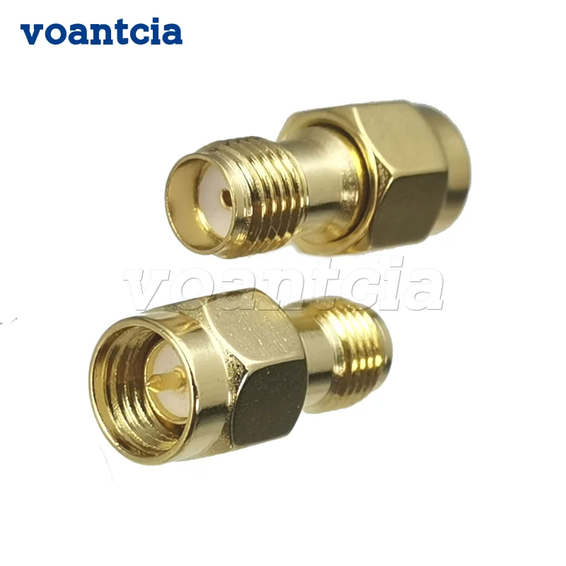 

10pcs Connector Adapter SMA Female Jack to SMA Male Plug RF Coaxial Converter Straight New Brass