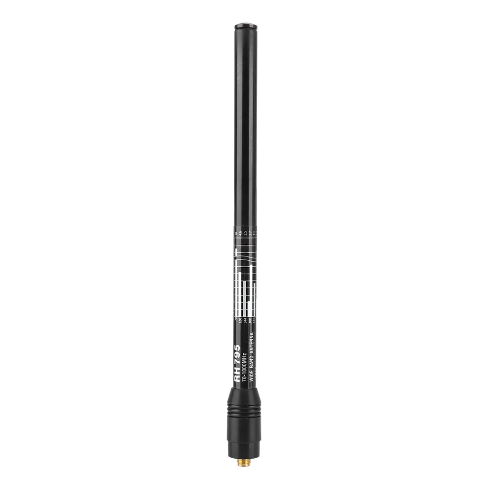 

RH-795 2.15dBi 70-1000MHz Max.10W SMA-J HT/Scanner Telescopic Antenna