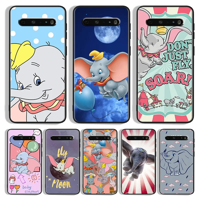 

Cute Animation Dumbo Phone Case For LG K 92 71 51S 42 30 22 20 50S 40S Q60 V 60 50S 40 35 30 G8X G8S ThinQ Black Cover
