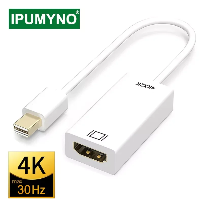 

NEW2023 Mini Displayport To HDMI-compatible Cable 4k 1080P TV Projector Projetor DP 1.4 Display Port Converter For Apple Macbook