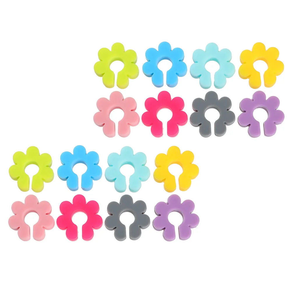 

Charms Markers Marker Tags Cup Silicone Identifiers Flower Shape Champagne Recognizer Drinks Drink Drinking Tag Charm Stem