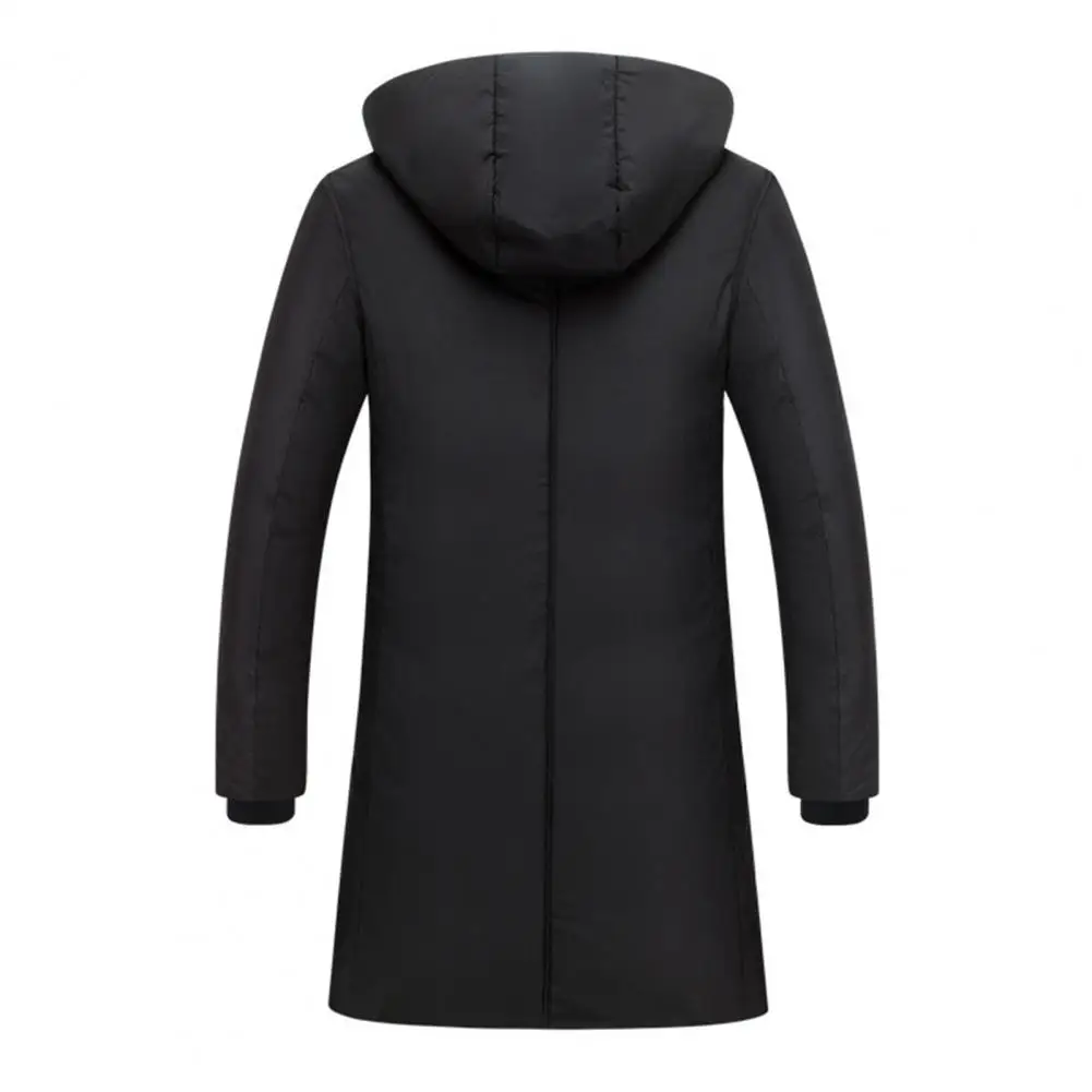 Trendy Men Windbreaker Anti Loose Fill Washable Windproof Fluffy Filling Overcoat  Super Soft Men Coat Streetwear