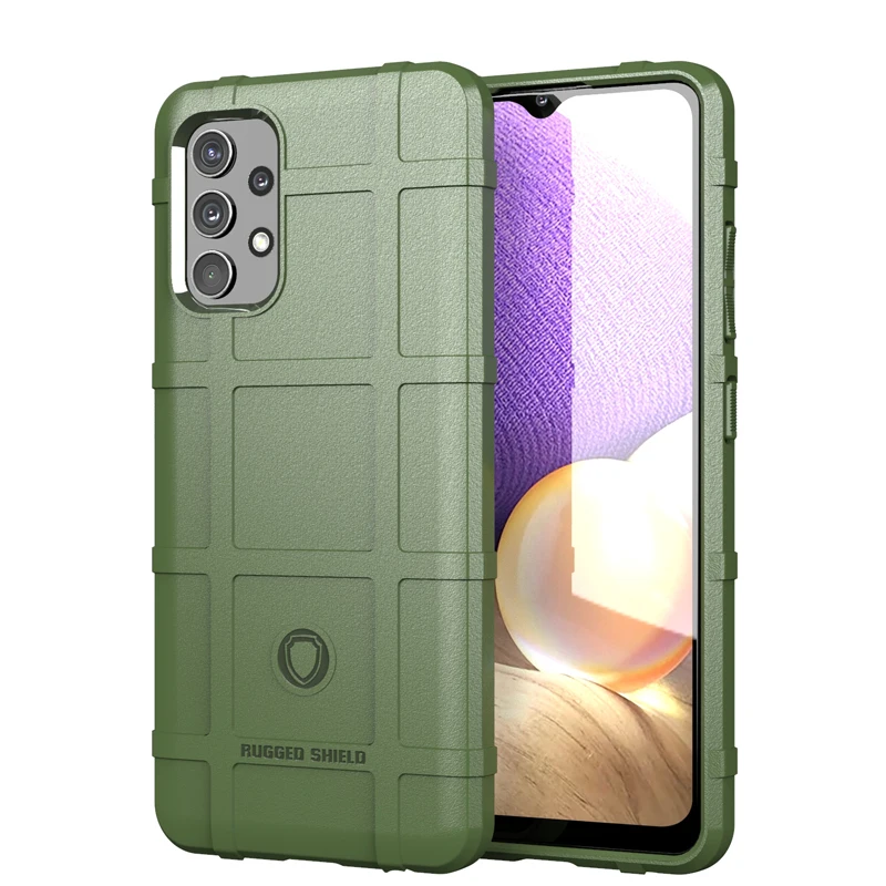 Rugged Fiber Shield Case For Samsung Galaxy S22 A13 S21 A32 S20 FE Plus Ultra A73 A53 A33 A23 A52 A72 A12 Armor Ring Case Cover