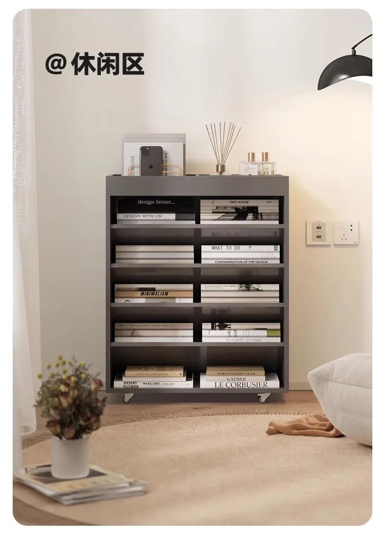 Съемная книжная полка из цельного дерева напольная для дома современный простой