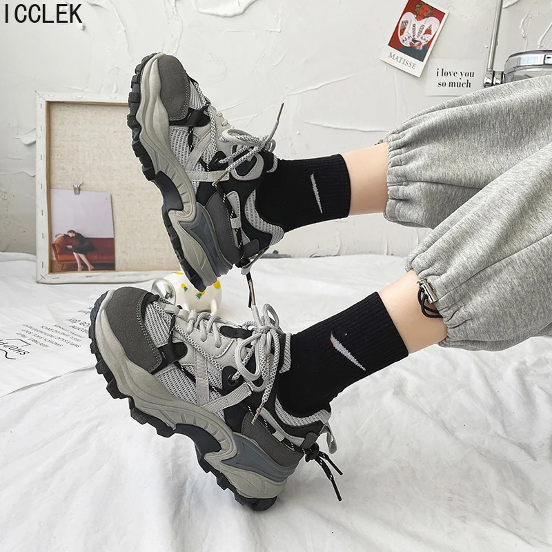 

Women's Round Toe Tennis Clogs Thick Sole Casual Sports Shoes New Breathable