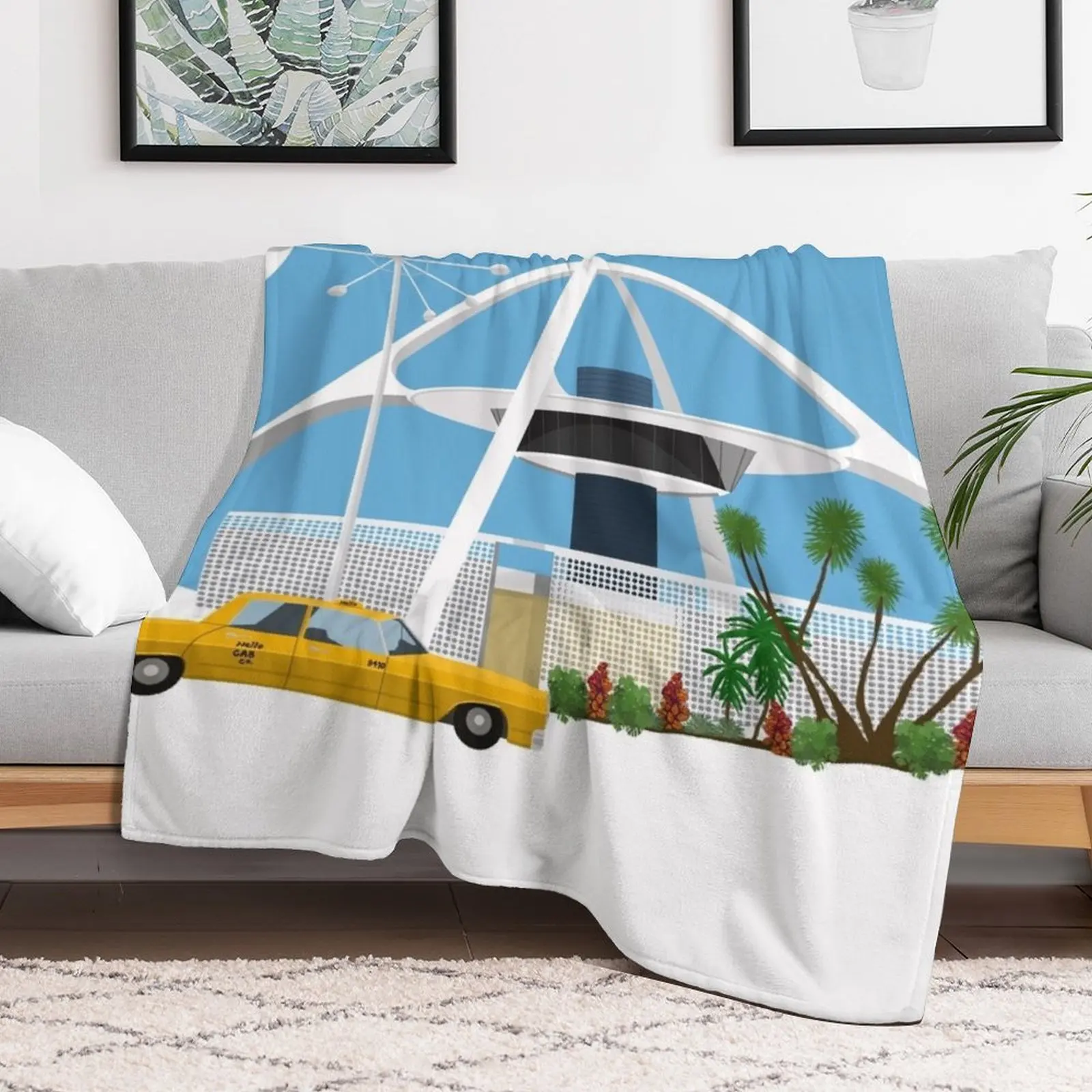 LAX тема строительства аэропорта Googie плед одеяло кровать детская кроватка белье