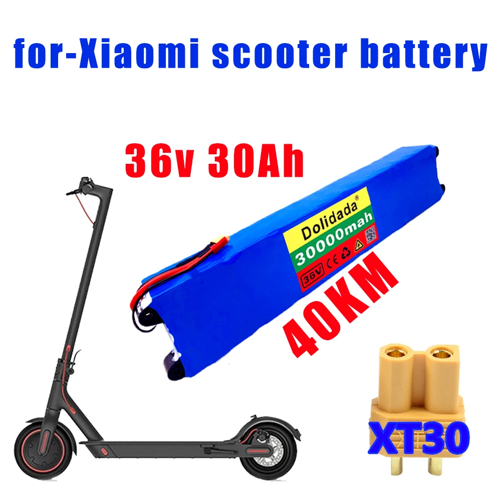 

36V 30Ah Scooter Battery Pack ForXiaomi Mijia M365 Electric Scooter Hoverboard BMS Board 30000mah Rechargeable Spare Batteries