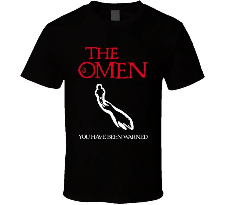 Ретро-постер из фильма Omen ужас футболка на Хэллоуин