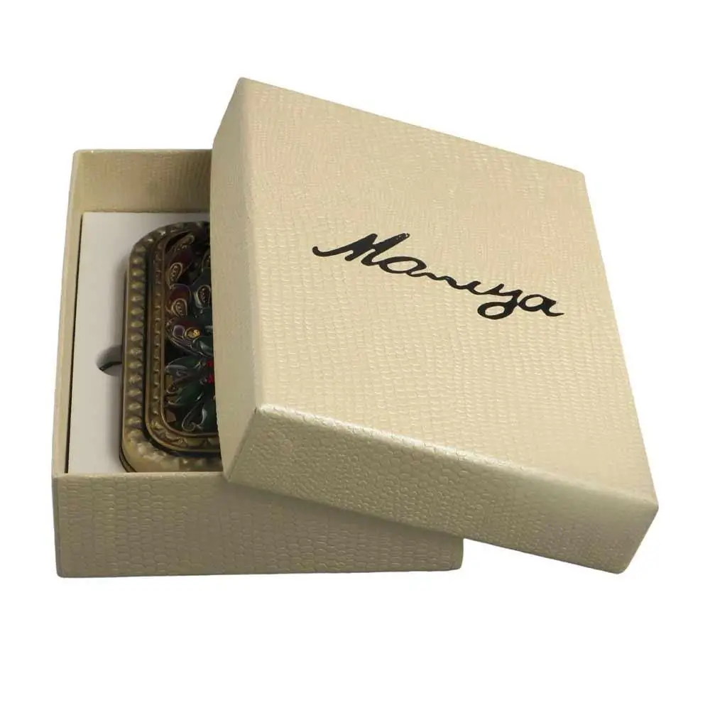 Deroration винтажное зеркало для макияжа квадратное компактное карманное с павлином