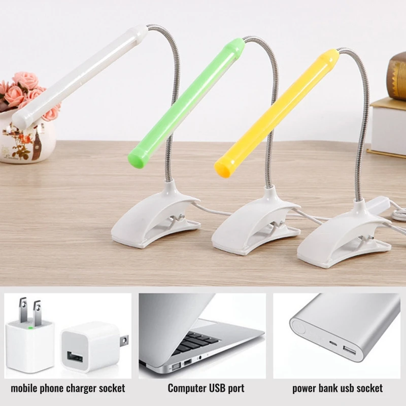 

Adjustable Gooseneck LED Book Lights Reading Lights Clip On Light Plastic Material Perfect Gifts for Bookworms Childrens R9UF