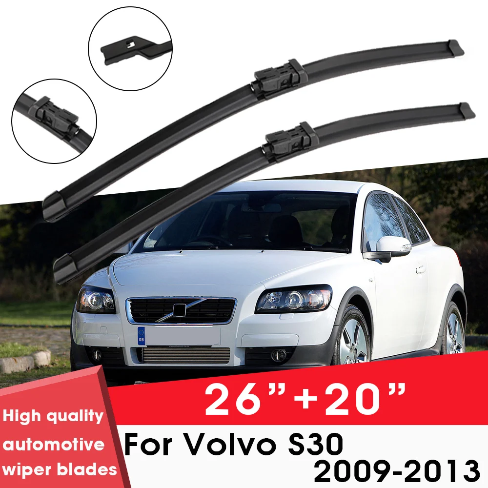 

Car Wiper Blade Blades For Volvo S30 2009-2013 26"+20" Windshield Windscreen Clean Rubber Silicon Cars Wipers Accessories