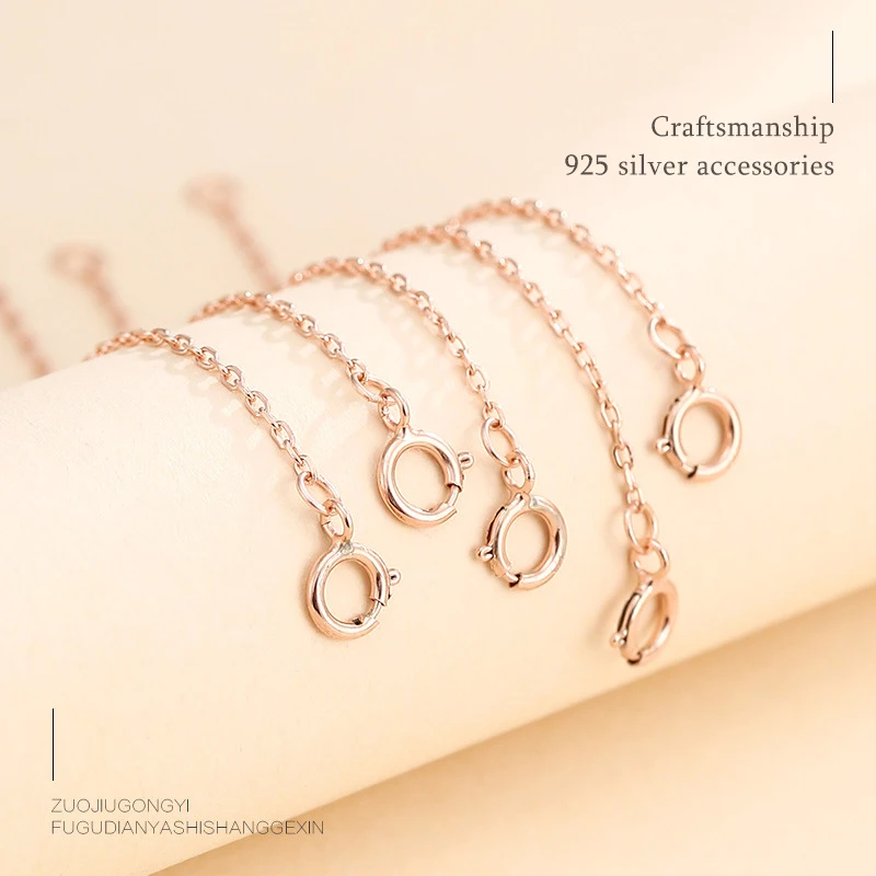 925 Silver 2/3/4/5/7cm Gold Extension Tail Chain Spring Clasps Connector For DIY Jewelry Making Findings Bracelet Necklac