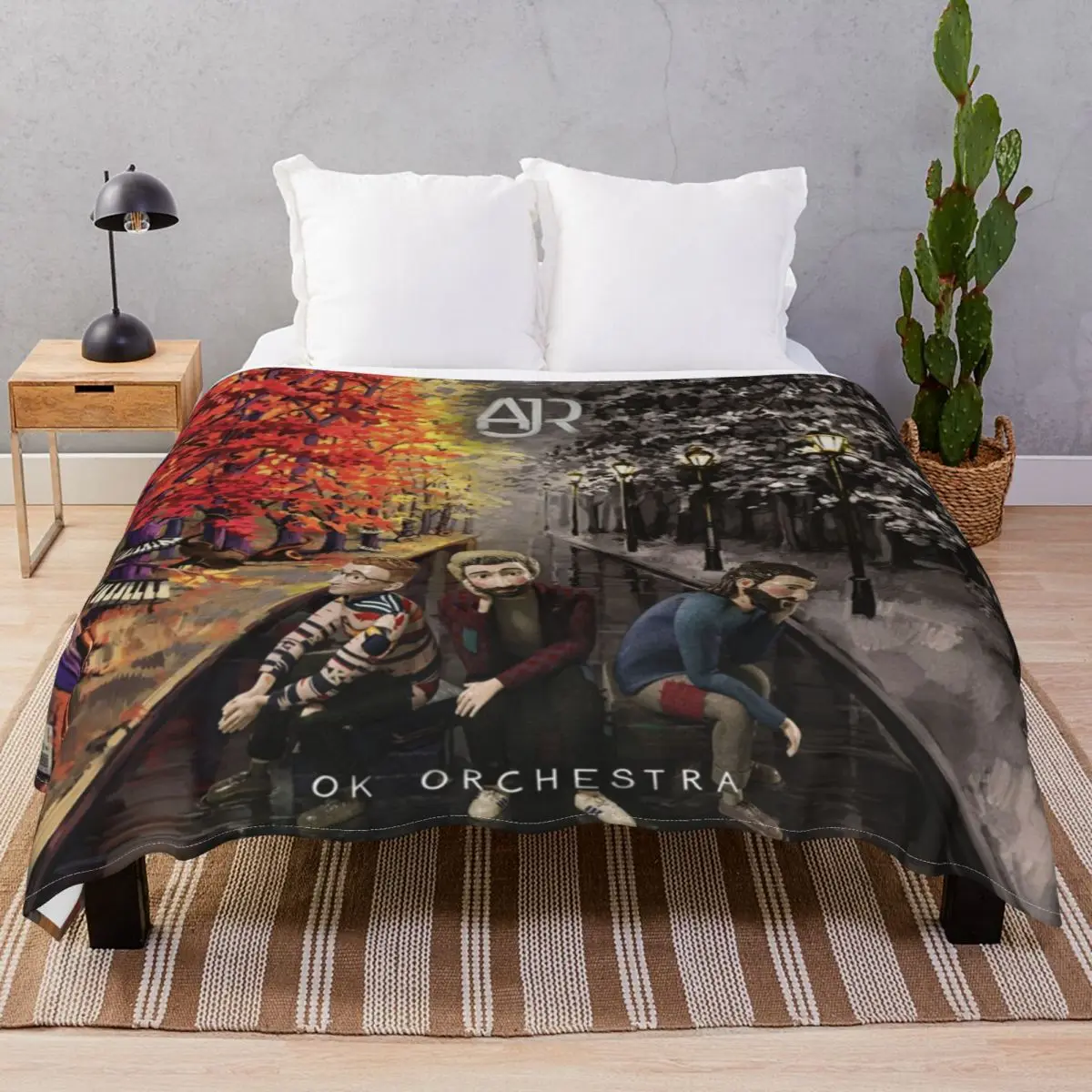 AJR Ok Orchestra Blankets Fleece Spring/Autumn Breathable Unisex Throw Blanket for Bed Home Couch Travel Cinema