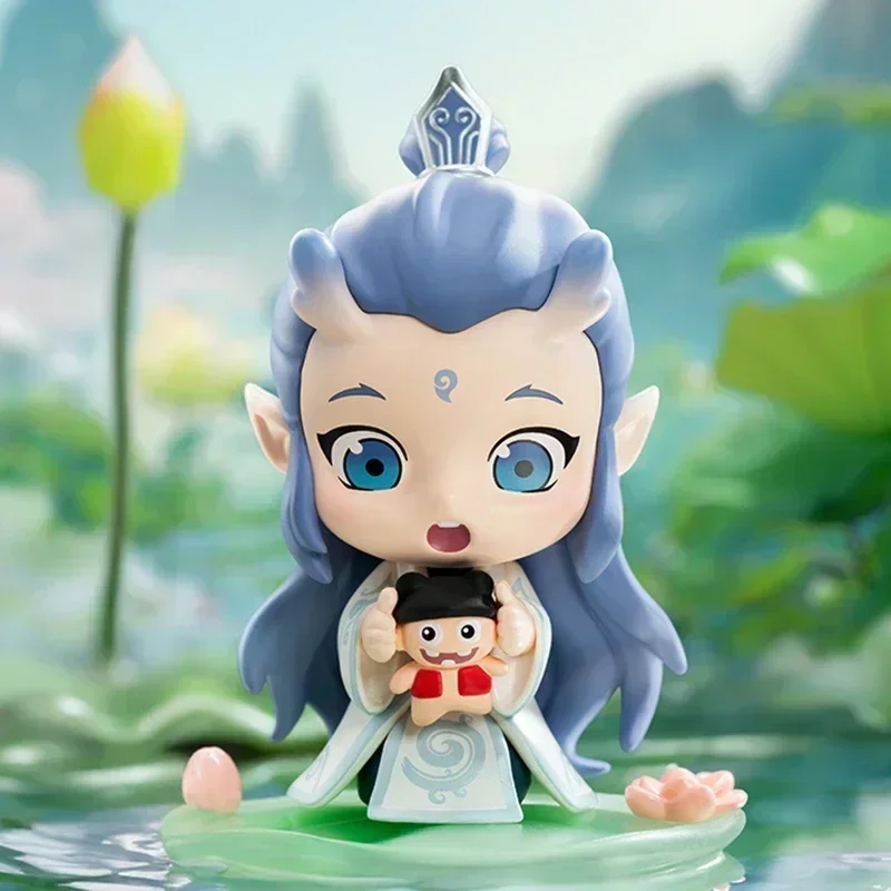 Фото POP MART NeZha 2 Born Bonds Series слепая коробка Mystery Box Guess Bag игрушки кукла милый настольный орнамент коллекция аниме фигурка №4