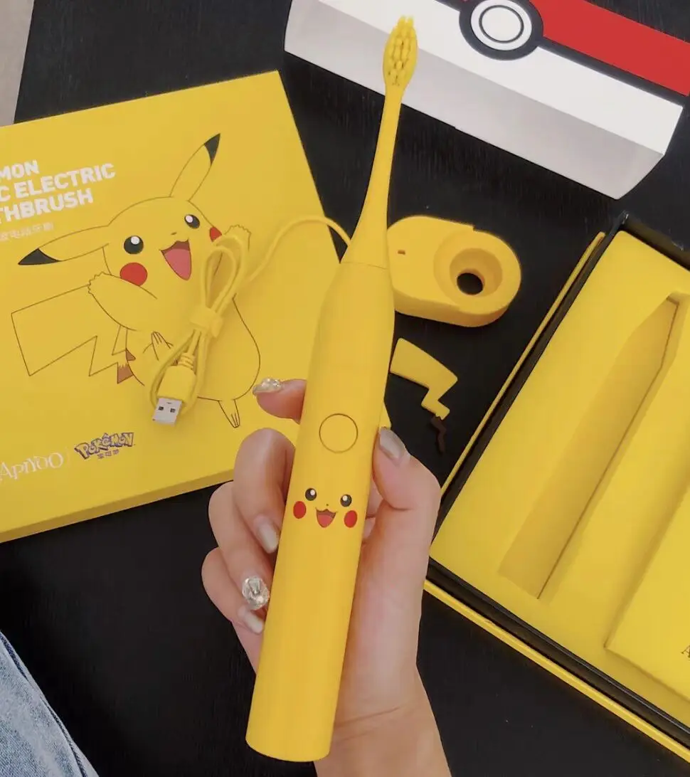

Pokemon Pikachu Charmander Sonic Electric Toothbrushes Adults Kids Timer Rechargeable Whitening Toothbrush Ipx7 Waterproof