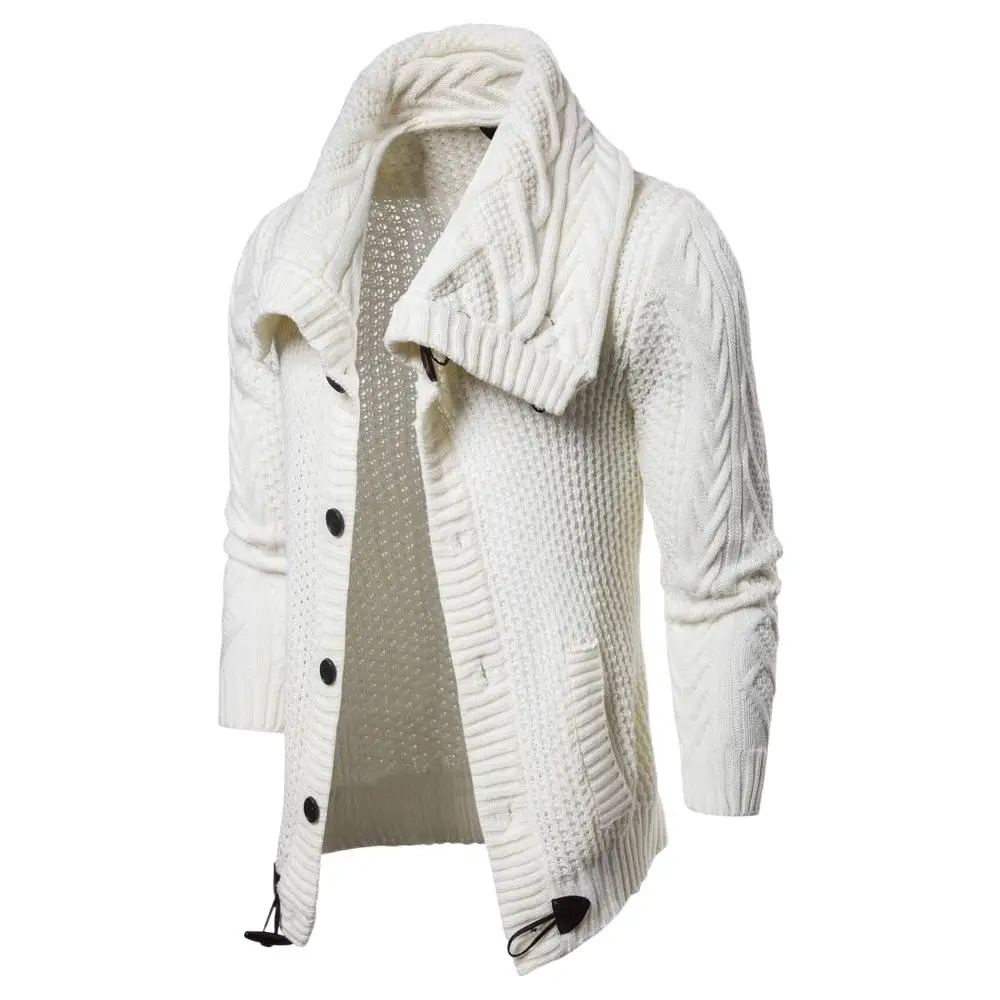 

Men's Knit Lapel Long Sleeve Turtleneck Turtleneck Solid Color Regular Sweater