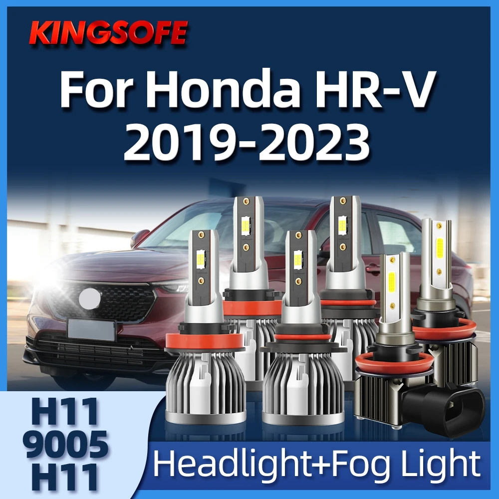 

KINGSOFE 2/6Pcs H11 Led Bulbs 9005 Hb3 Super Bright Auto Fog Light 6000K Headlight For HR-V Honda 2019 2020 2021 2022 2023
